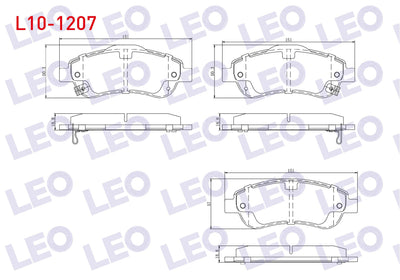LEO L10-1207 Brake Pad Front with Wear Indicator Honda Cr-V III 2.0 I-Vtec 2006-2012 / Cr-V III 2.2i CTDi 2006-2 — Brake Pads