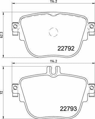 BREMBO P50141 Rear Brake Pads - Mercedes W213, C257, C238