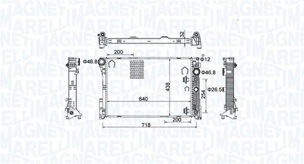 Magneti Marelli 350213159800 Su Radiator W204-212-207-Glk X204 M651-274-113-276 09-16