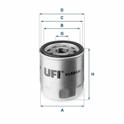 UFI Oil Filter 23.584.00 - Metal for Boxer III, Jumper III, Land Rover Defender — Oil Filters