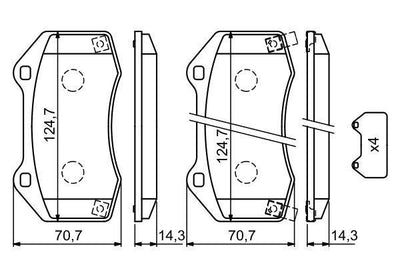 BOSCH Brake Pads - Corsa E (Jant: 17)