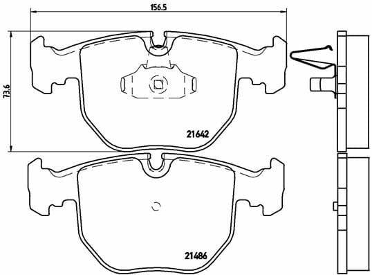 BREMBO Brake Pads P06021 - Front Disc Brake Pads for E-38, E-39, E-53