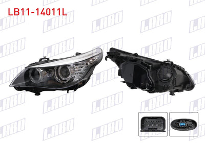 LABO LB11-14011L Headlight Left Xenon BMW 5 Series (E60 LCI) 2008-2010 — Headlights