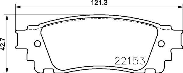 Brembo P83166 Brake Pad Rear Lexus Nx 200T 300 300H 14