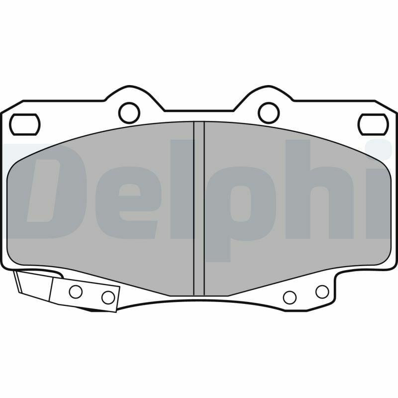 Delphi LP2242 Brake Pads - Low-Metallic Material