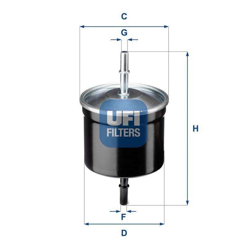 UFI Fuel Filter 31.811.00 - Fits Volvo S40, S80, V40 — Fuel Delivery