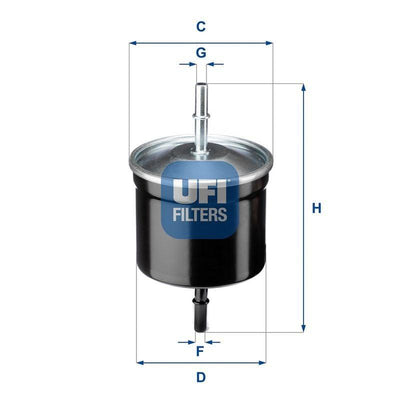 UFI FILTRE Fuel Filter 31.811.00 - Fits Volvo S40, S80, V40 — Fuel Delivery