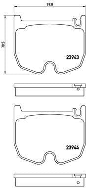 Brembo P50062 Disc Brake Pad Front [Wva 23943] (Mercedes S Sl Cl E Series) — Brake Pads