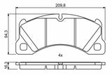BOSCH Front Brake Pads - Touareg, Cayenne and 2 more models