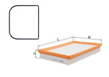 MAHLE LX977D Air Filter - Golf IV 1.6 16V — Air & Cabin Filters