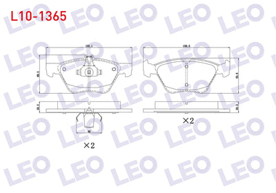 LEO L10-1365 Brake Pad Front Mercedes E Series (W210) E 280 1995-2002 / (W210) E 320 CDI 1995-2002 / (W210) E 27 — Brake Pads