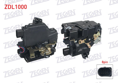 Zegen ZDL1000 Door Lock Left Front 8 Pin Volkswagen Golf IV-Passat-Bora 1997-2005 / Seat Leon 1999 — Handles, Locks & Latches