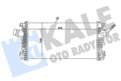 Kale 344900 Turbo Radiator (Intercooler) Astra J, Zafira C, Cruze, Cascada 10-; 1.6-2.0 CDTi B16dth