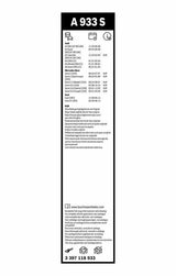 BOSCH 3397118933 Windshield Wiper Set - 21 Inch (55 cm) for Left-Hand Drive Vehicles — Wipers