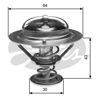 Gates TH27082G1 Thermostat 82°C Kia Sportage 2.0Crdi Hyundai ix35 2.0 CRDi