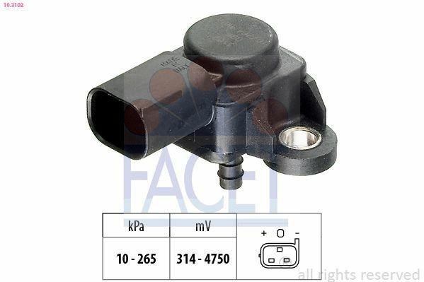 FACET Emme Manifold Pressure Sensor - Compatible with Multiple Models — Vehicle Sensors & Switches