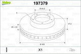 VALEO Brake Discs 197379 - Civic IX Sedan & Hatchback — Brake Rotors & Drums