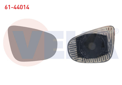 Veka 61-44014 Mirror Glass Right Heated VW Golf VI — Mirrors