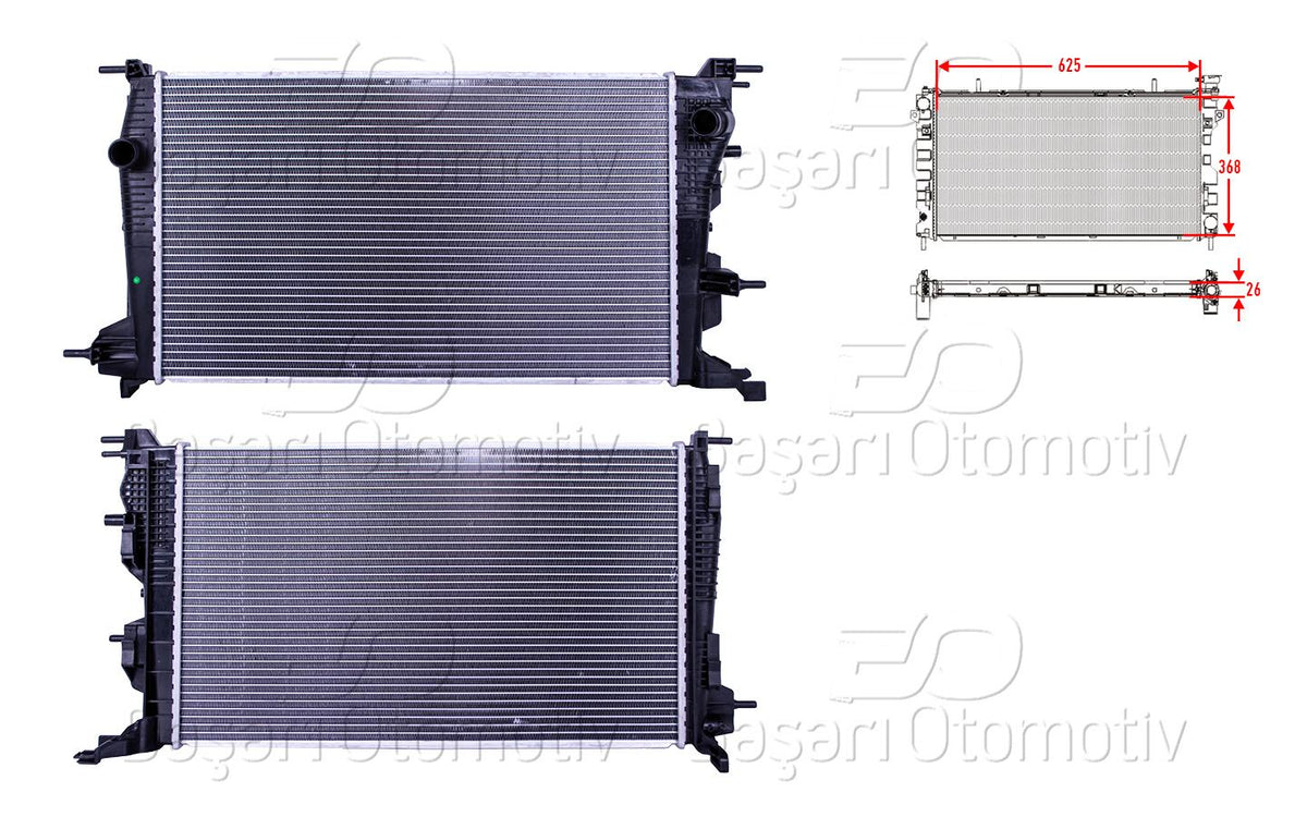 Wisco 3113557-00 Su Radiator Brazing Mt 625X368x26 mm Renault Megane 1.5 dCi 08 > — Radiators & Fans