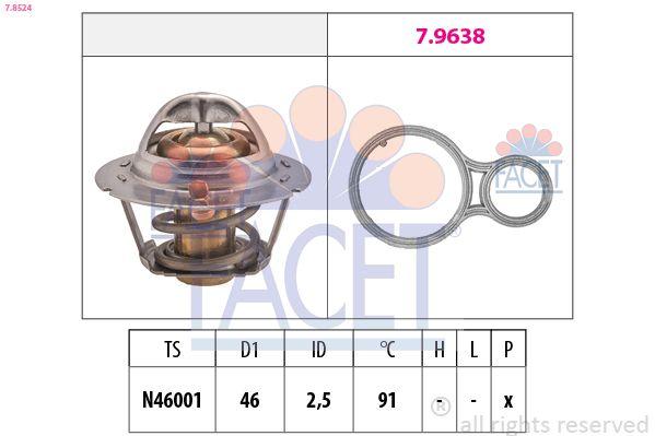 Facet 7.8524 Thermostat Chrysler PT Cruiser 1.6 Neon II 1.6 BMW Mini R50/R52 — Water Pump & Thermostat