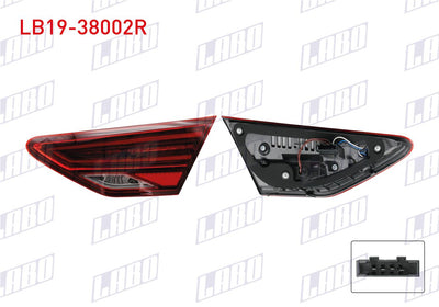 LABO LB19-38002R Tail Lamp Right Inner LED Seat Leon 2013-2016 — Tail, Signal & Reflectors