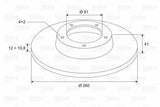 VALEO Front Brake Disc for Logan I & Compatibility — Brake Rotors & Drums