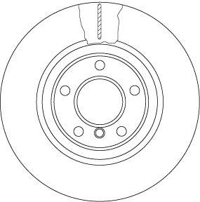 TRW DF6616S Brake Disc Front BMW 5 Series F10 2010 — Brake Rotors & Drums