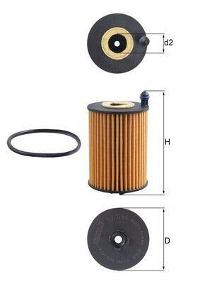 Mahle OX1266D Oil Filter Audi A4/A5/A6/A7/Q5 17- Golf/Touran/T-Roc/Superb/Octavia/Leon/A3 20- — Oil Filters