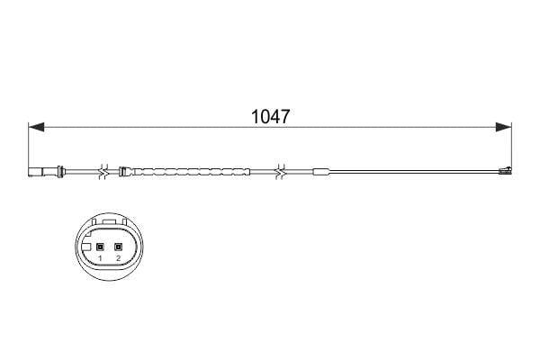bosch-brake-pad-cable-1987473512, brake-cable-arak-for-10-bw.x5-x6 BOSCH Brake Pad Cable 1987473512 - Arka 10-Bw.X5-X6 for Car Owners & Mechanics | 41.3 in BOSCH Brake Pad Cable - 10-Bw.X5-X6 bosch, brake-pad-cable, 10-bw.x5-x6, car-repair, mechanics, auto-parts, vehicle-maintenance, braking-system, automotive, ai-generated