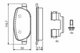 BOSCH 0986424775 - Brake Pads for Delta III, 159 Spider