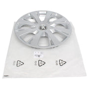 peugeot 208 wheel cover 15 inch original, close-up of peugeot 208 wheel cover, installed peugeot 208 15 inch wheel cover Peugeot Peugeot 208 Wheel Cover 15 Inch - Original Part for 2012-2020 Model | Single Unit Peugeot 208 Wheel Cover 15 Inch - Original Part peugeot-208, wheel-cover, 15-inch, original-parts, automotive-accessories, car-maintenance, vehicle-customization, car-owners, ai-generated, car-exterior