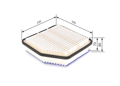 Bosch F026400176 Filter Air Toyota Rav4 06-11 2.2 D4d