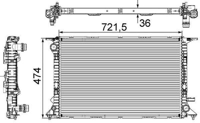 Mahle CR911000S Radiator Audi A4 A5 A6 A7 Q5 3, 2 FSI 2 and 2 more models — Radiators & Fans