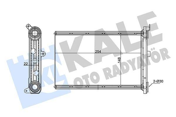 Kale Radiator 346755 - Heater Radiator for BMW E87 E90 F26 F25 E84 E92 E91 E81 — Radiators & Fans