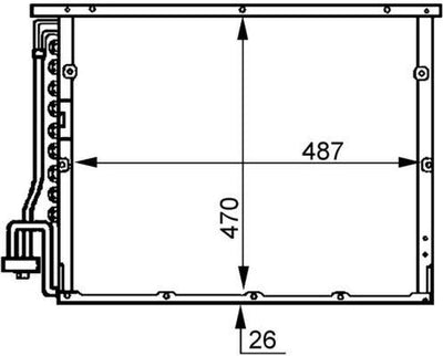 Mahle AC179000S A/C Condenser E-36 (7402369) (Ac179000s) — Condensers & Evaporators