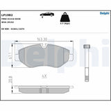 Delphi Brake Pads Front LP1982 for 07-LT35-Crafter-Sprinter-Vito