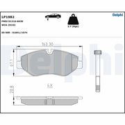 delphi brake pads front lp1982, automotive replacement brake pads Delphi Brake Pads Front LP1982 for 07-LT35-Crafter-Sprinter-Vito | Quality Replacement Parts Delphi Brake Pads Front - Quality for Automotive Maintenance delphi, brake-pads, fren-balata, automotive, vehicle-maintenance, 07-lt35, crafter, sprinter, vito, ai-generated