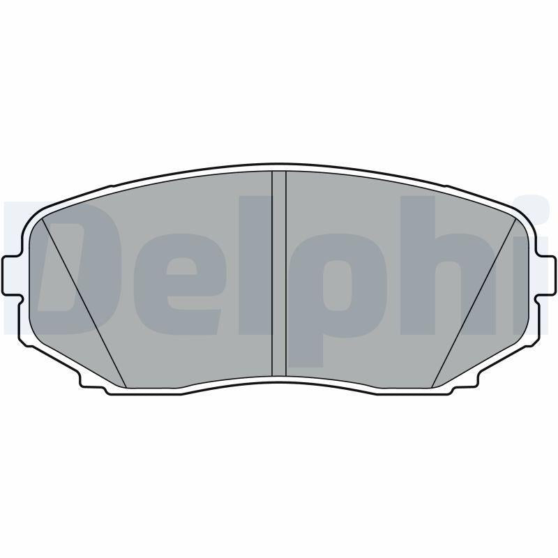 Delphi LP3399 Front Brake Pads Low Metallic Material Fits 19 Outlander Compatible with Mitsubishi Outlander
