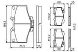BOSCH Brake Pad Front 0986424268 — Brake Pads