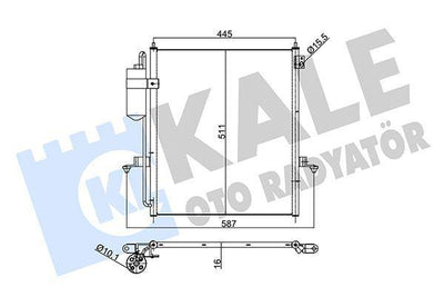 Kale Climate Radiator - Aluminum Condenser for 2006-2015 L200 2.5Di-D — Radiators & Fans
