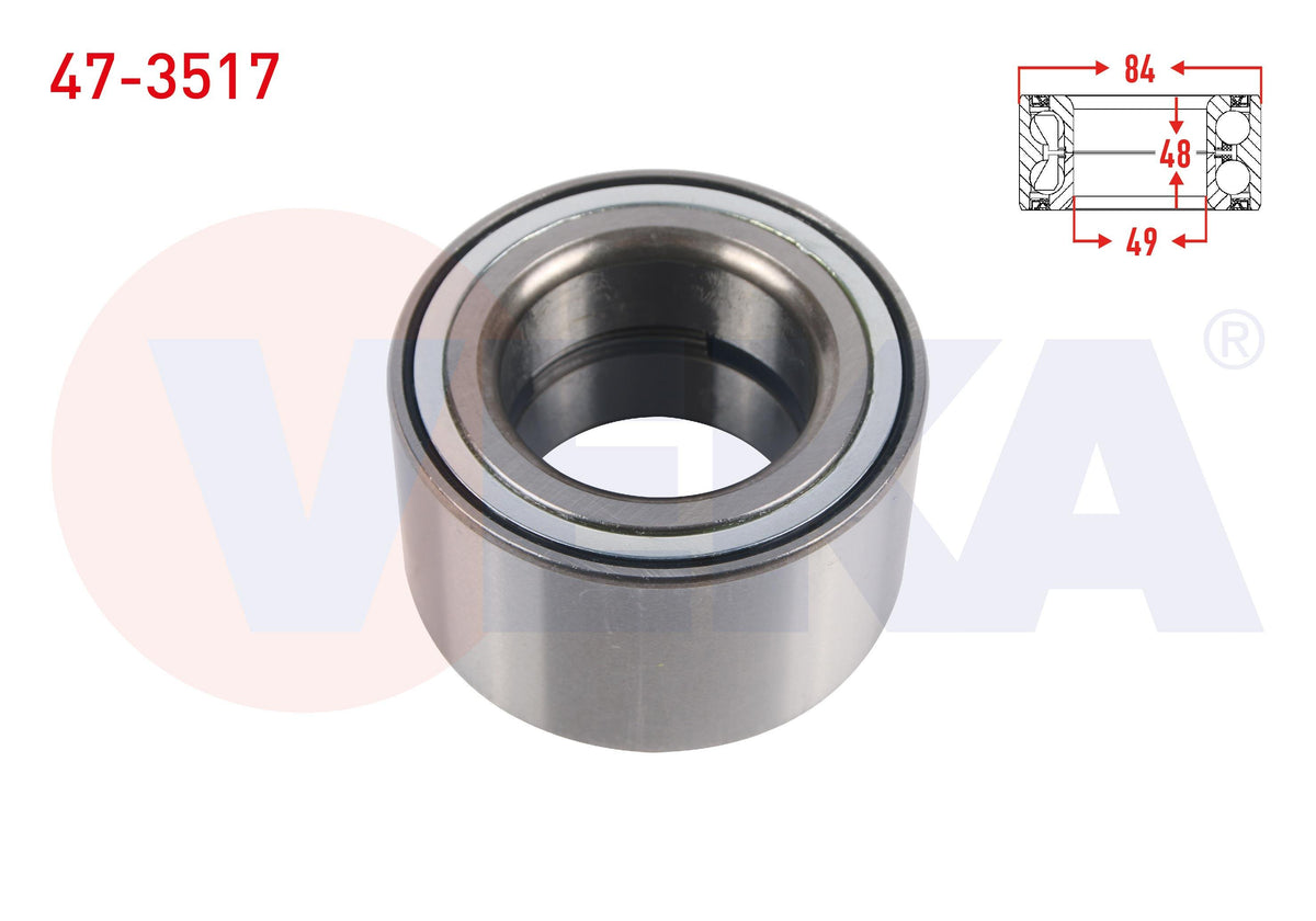 Veka 47-3517 Front Wheel Bearing Left-Right 49X84x48 Master II 98-10 / Movano A 01-10 / Transit T15 94-00 / Ducato 02-06 / Daily III 99-06 / Lt35 96-06 / Sprinter 96-06