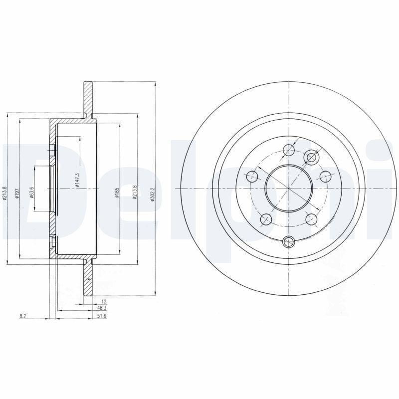 Delphi BG4124C Brake Disc - Rear Disc — Brake Rotors & Drums