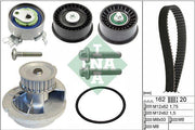 ina 530044131 tensioner pulley, water pump and timing belt set for vehicles, engine components for clio ii and compatible models INA 530044131 Tensioner Pulley - Compatible with Clio II, Escape III, Kangoo, Laguna I, Master II, Megane I, Movano | Set with Water Pump INA 530044131 Tensioner Pulley for Clio II & More ina, tensioner-pulley, car-parts, engine-components, clio-ii, escape-iii, mechanics, water-pump, timing-belt, ai-generated