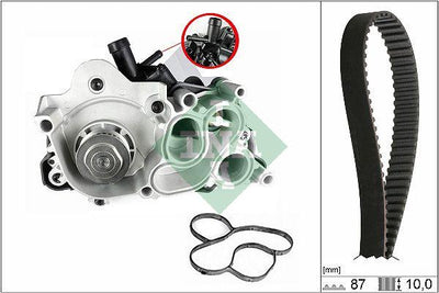INA 530074230 Timing Set + Water Pump 13 > Golf.VII-Jtta-Psst-Tgu-Tou-Oct-Superb-A3-A4 1.4Tsi-TFSI — Water Pump & Thermostat