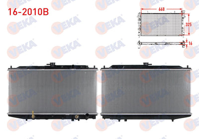 Veka 16-2010B Water Radiator Brazing Honda Civic 1.5 A-T Ac + /-1988-1991 — Radiators & Fans