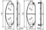 BOSCH Brake Pad Set 0986494370 - Durable Low-Metallic Formula — Brake Pads
