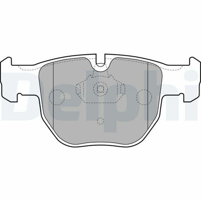 Delphi LP1863 Front Brake Pad Set for 2002 2013 Range Rover 4x4 Low Metallic — Brake Pads