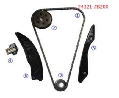 GMB GTCK-HY009-1 Chain Set Accent Blue /i20 /Ix20 /i30 G4fa 1.4-1.6 Gasoline 2007 — Timing