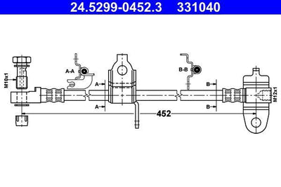 ATE 24.5299-0452.3 Brake Hose — Brake Hydraulics