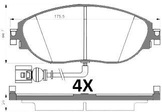 MGA 55667 Front Brake Pad (VW Passat 11-15 Sharan 11-Seat Alhambra 11 -) — Brake Pads